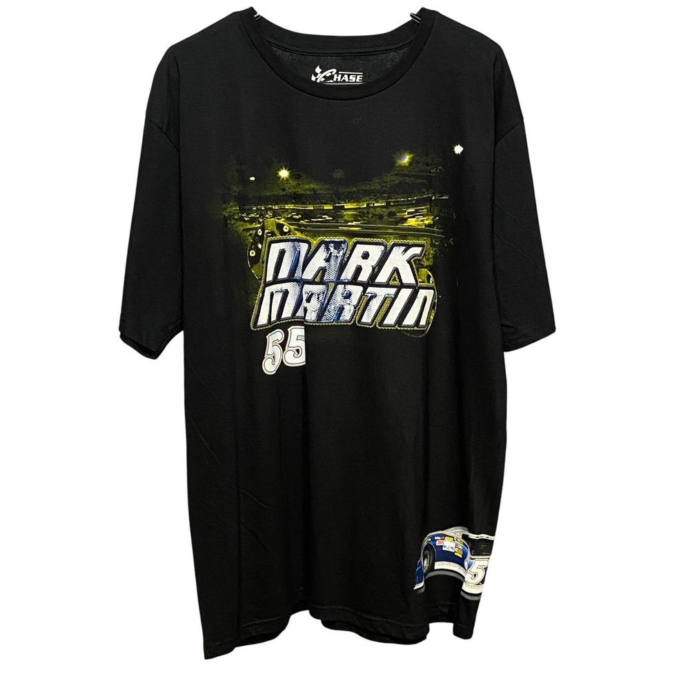Mark Martin NASCAR Chase Authentics‎ Black Racing T-Shirt Men's XL Vintage Style